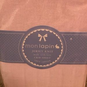 Mon Lapin pink jersey knit crib sheets !NEW!